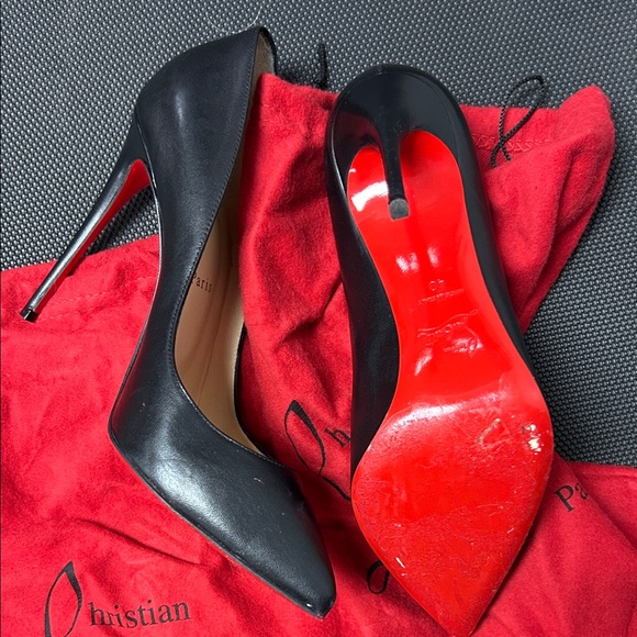 Christian Louboutin Pigalle Follies 100 Black Nappa Shiny - Picture 8 of 9